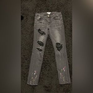 Fashion Nova Men “Paint Splash” skinny jeans !!